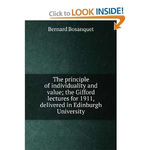 The principle of individuality and value; the Gifford lectures for 
