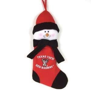  BSS   Texas Tech Red Raiders NCAA Snowman Holiday Stocking 