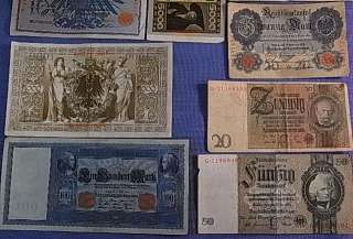 RGU29 * LOT PAPER MONEY BANK NOTES BILLS ANTIQUE GERMAN DIFFERENT 