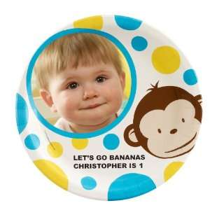  Mod Monkey Personalized Dinner Plates (8) Toys & Games
