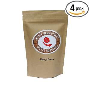 Coffee Bean Direct Mango Green Loose Leaf Tea, 5 Ounce Bags (Pack of 4 