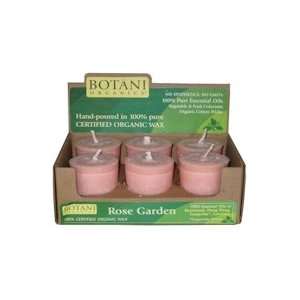 Organic Votive Candles Box of 6 Rose Garden 