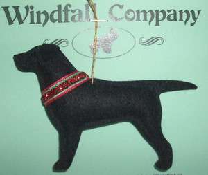Black Labrador Retriever Dog Christmas Canine Ornament by WC  