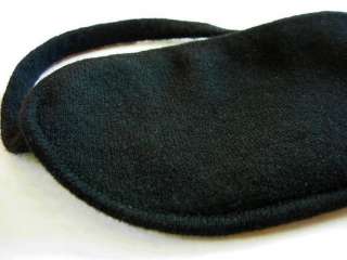 100% cashmere sleep eye mask shade blindfold aid black with 100% silk 