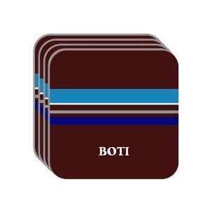 Personal Name Gift   BOTI Set of 4 Mini Mousepad Coasters (blue 