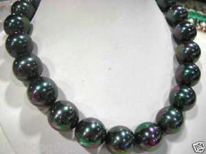 large 20mm south sea Black shell pearl necklace 17.5  