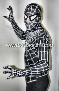 Evil Black Venom Spiderman Costume Replica Suit Lycra USA Zentai 