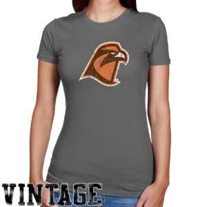NCAA Bowling Green St. Falcons Ladies Charcoal Distressed Logo Vintage 