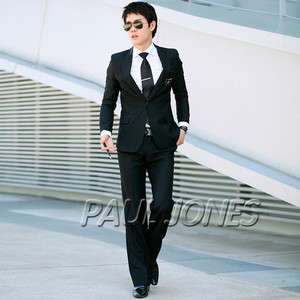   Fit Stylish Formal dress suits One Button Blazer/Vest/Pants PJ  