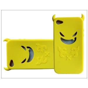  Devil Silicone Case Cover for Apple iPhone 4 4G Yellow D52 