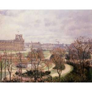 Oil Painting View of the Tulleries Morning Camille Pissarro Hand Pa 