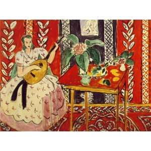  Oil Painting The Lute Henri Matisse Hand Painted Art 
