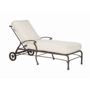  Arm Adjustable Patio Chaise Lounge Granite Rust Patio, Lawn & Garden