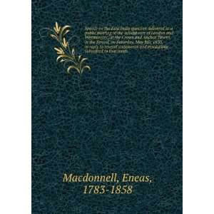   submitted to that meeti Eneas, 1783 1858 Macdonnell Books