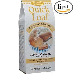Quick Loaf Honey Oatmeal Quick Bread, 18 Ounce Boxes (Pack of 6 