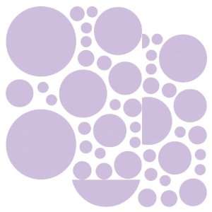  Light Purple Polka Dot Dry Rub Transfers Baby