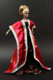D2477 BN Black Red Korean Dress for Barbie FR  