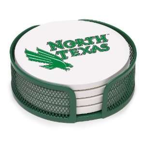  North Texas Mean Green Beverage Coaster w/Mesh Holders 