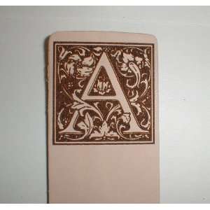  Floral Initial Leather Bookmark Style 1 Letter A 