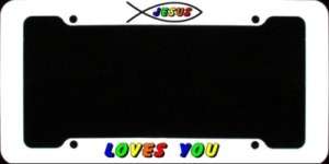 JESUS LOVES YOU,CHRISTIAN,LICENSE PLATE AUTO,TAG,FRAME  