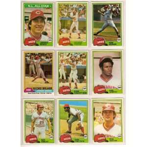 Cincinnati Reds 1981 Topps Baseball Team Set w/ High 
