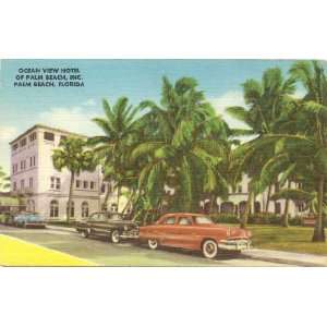   Vintage Postcard Ocean View Hotel Palm Beach Florida 