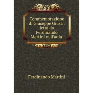   Ferdinando Martini nellaula . Ferdinando Martini  Books