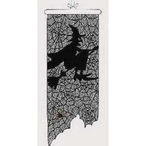  Heritage Lace Halloween Witch on Broom Wall Hanging