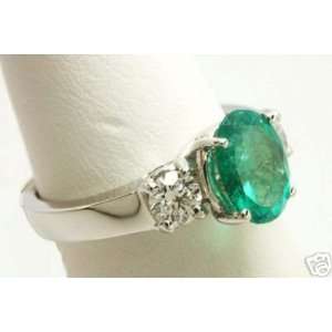 Colombian Emerald and Diamond Ring 1.41 Cts