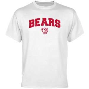  NCAA Bridgewater State Bears White Logo Arch T shirt 