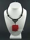 Chinese Cinnabar Zodiac Jewelry Necklace Pendant Dragon items in Decor 