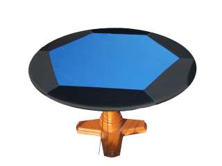 Poker Hoody Table Playing Surface 57 Round Blue/Black  