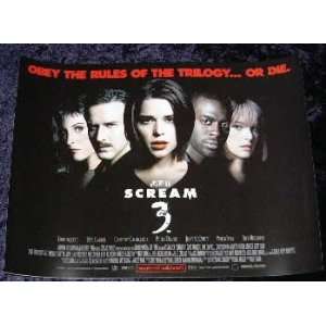 Scream 3   Original Movie Poster   12 x 16