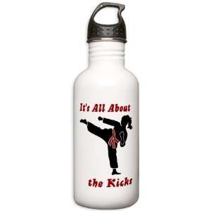  Its All About the Kicks female Stainless Water Bottle 