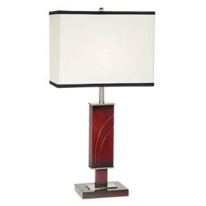  Union Square Table Lamp in Mahogany and Brushed Nickel 