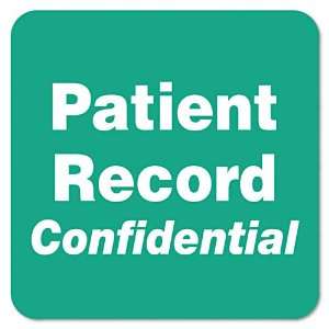  Tabbies  Patient Record Confidential Medical Labels, 2 