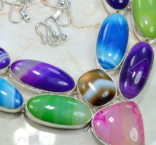 HUGE BOTSWANA AGATE NECKLACE 20; T734  