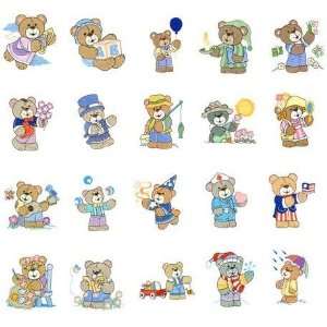  Brother/Babylock Embroidery Machine Card TEDDY BEARS 3 