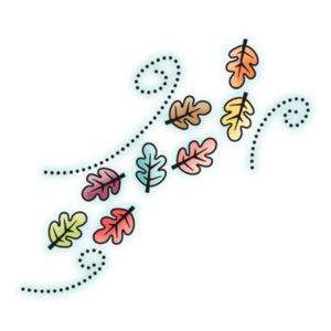 Imaginisce Happy Harvest Swirling Leaves Clear Stamp  