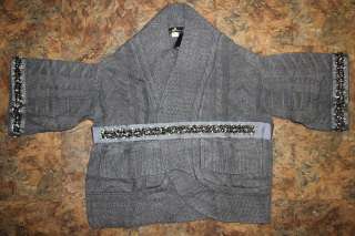 Joan Boyce  Sprinkles Sweater One Size Missy Gray New With tags 