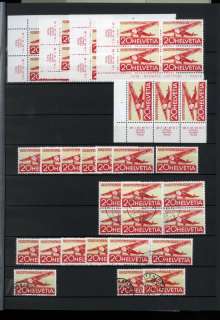 Switzerland Stamps Once In A Lifetime Stock In 10 Books  