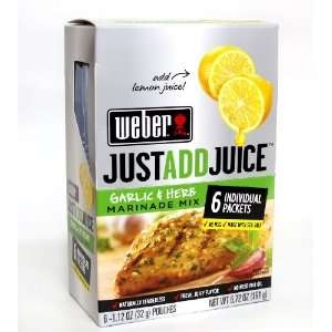 Weber Just Add Juice Garlic and Herb Marinade Mix 6 pk.
