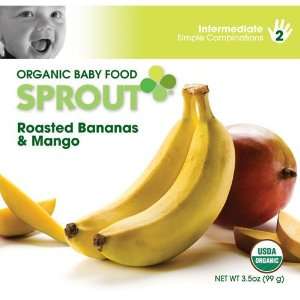 Sprout Organic Baby Food, Roasted Bananas & Mango, Stage 2, 3.5 Ounce 