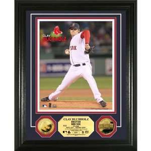  BSS   Clay Buchholz 24KT Gold Coin Photo Mint Everything 