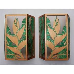  Heliconia Copper Wall Sconce (Left)