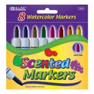  8 Color Scented Jumbo Watercolor Marker Case Pack 144 