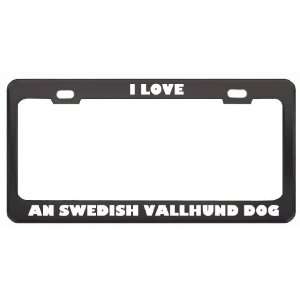  I Love An Swedish Vallhund Dog Animals Pets Metal License 