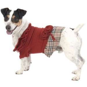  Medium Lady in Red Sweater Dog Dress