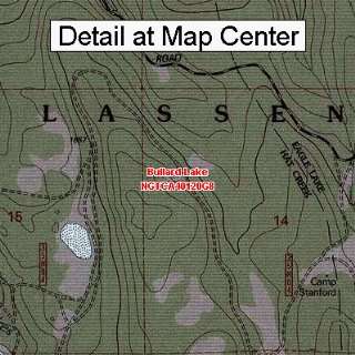  USGS Topographic Quadrangle Map   Bullard Lake, California 