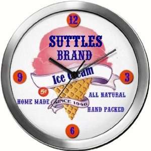  SUTTLES 14 Inch Ice Cream Metal Clock Quartz Movement 